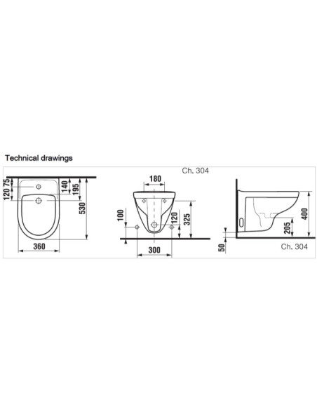 Bidet sospeso Jika serie Lyra Plus cod. H830381 dim. 53 x 36 in ceramica bianca - Kallea