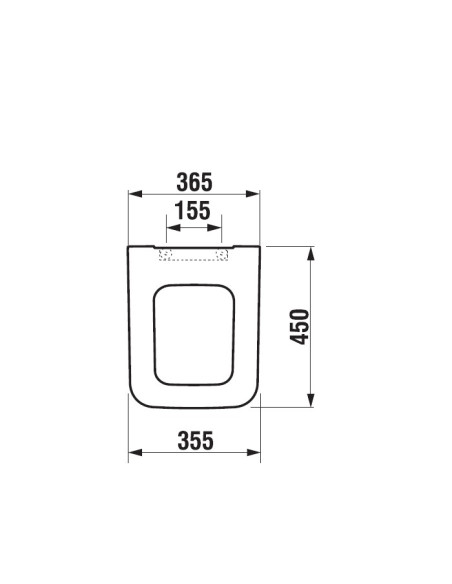 Vaso sospeso Jika serie Cubito Pure cod. H820423 dimensioni 54 x 36,5 con brida in ceramica bianco lucido - Kallea