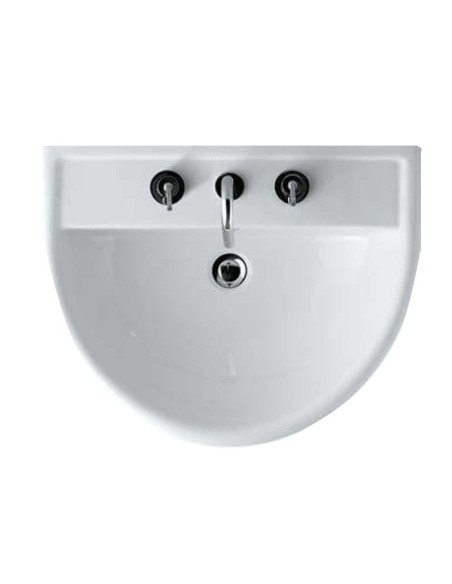 Lavabo Globo serie Alia Cod.AL006 dimensioni 65 x 51 H20 in ceramica bianca lucida - Kallea