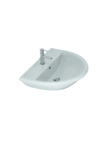 Lavabo Globo serie Alia Cod.AL006 dimensioni 65 x 51 H20 in ceramica bianca lucida - Kallea