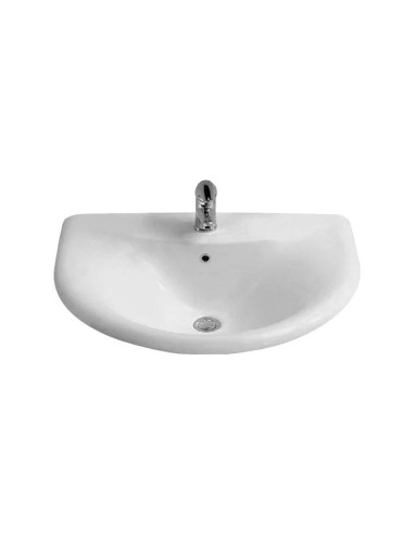 Lavabo Globo serie Misura Cod. MI006 dimensioni 68 x 56 H22 in ceramica bianca lucida - Kallea