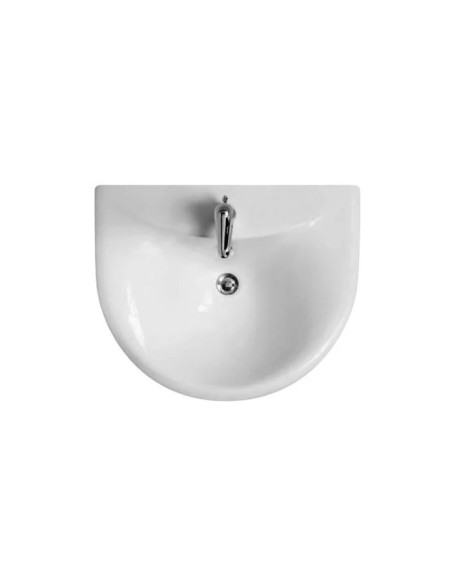 Lavabo Globo serie Misura Cod. MI006 dimensioni 68 x 56 H22 in ceramica bianca lucida - Kallea