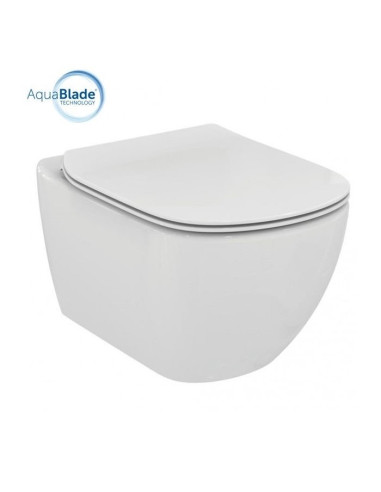 Vaso sospeso Ideal Standard serie Tesi cod. T354601 AquaBlade® in ceramica bianca con sedile slim rallentato - Kallea