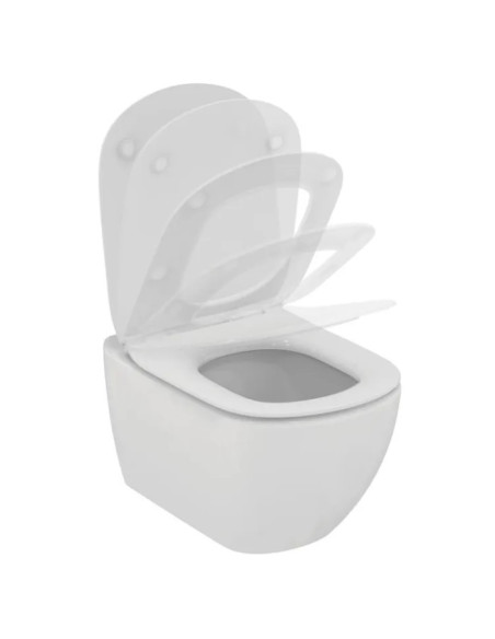 Vaso sospeso Ideal Standard serie Tesi cod. T354601 AquaBlade® in ceramica bianca con sedile slim rallentato - Kallea