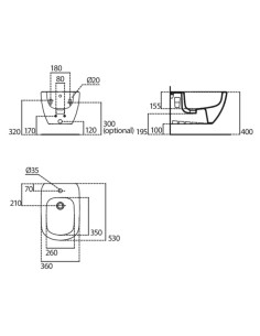 Bidet sospeso Ideal Standard serie Tesi cod. T355201 monoforo in ceramica bianca - Kallea 2