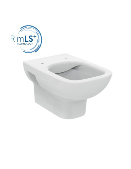 Sanitari Sospesi Ideal standard serie I.Life A vaso cod.T452301 scarico RimLS+ bidet cod.T452401 in ceramica bianca sedile e ...
