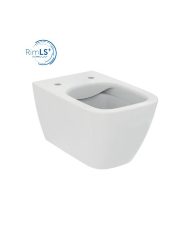 Vaso Sospeso Ideal Standard serie I.Life B cod.T461401 con scarico RimLS+ in ceramica bianca sedile non incluso - Kallea