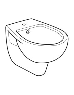 Bidet sospeso Geberit serie Colibrì monoforo - Kallea 2