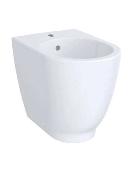 Bidet filo muro Geberit serie Acanto cod.500.603.01.2 monoforo fissaggio nascosto ceramica bianca - Kallea