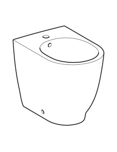 Bidet filo muro Geberit serie Acanto cod.500.603.01.2 monoforo fissaggio nascosto ceramica bianca - Kallea 2
