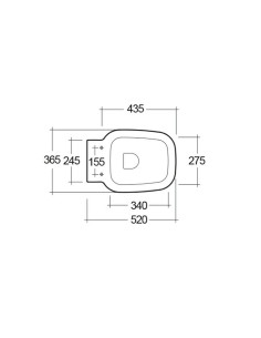 Vaso Filo muro Rak serie one cod.ONWC00001 sedile non incluso con brida in ceramica - Kallea 2