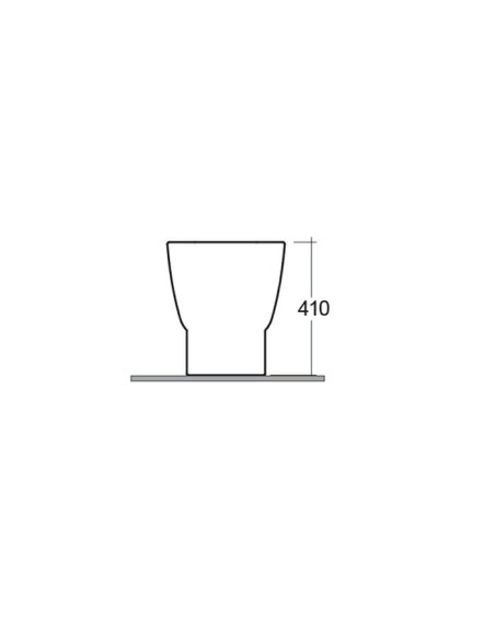 Vaso Filo muro Rak serie one cod.ONWC00001 sedile non incluso con brida in ceramica - Kallea