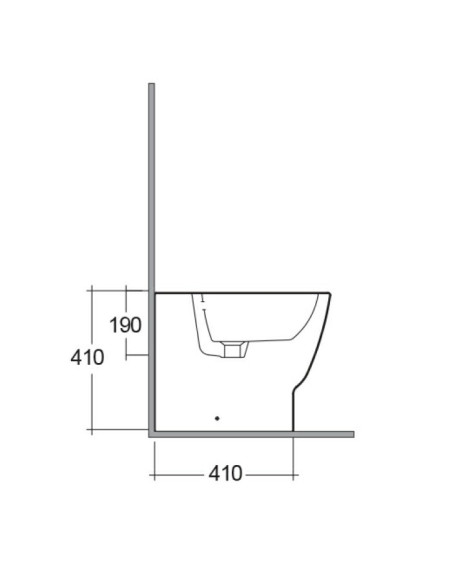 Bidet Filo muro Rak serie One cod.ONBI00001 monoforo rubinetteria non inclusa - Kallea