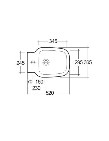 Sanitari Filo muro Rak serie One vaso cod.ONWC00001 scarico a parete bidet cod.ONBI00001 sedile e rubinetteria non inclusi - ...