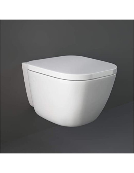 Vaso sospeso Rak serie One cod.ONWC00003 scarico a parete in ceramica bianca sedile non incluso - Kallea
