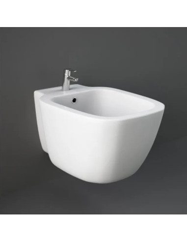 Bidet sospeso Rak serie One cod.ONBI00002 monoforo in ceramica bianca rubinetteria non inclusa - Kallea