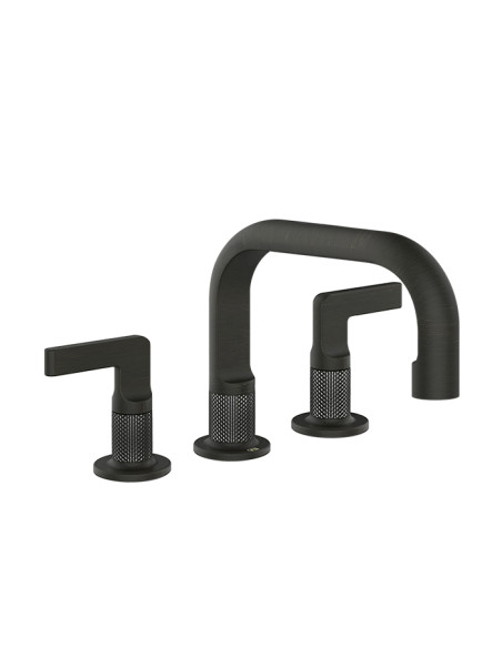 Miscelatore Lavabo Gessi serie Inciso 3 fori cod.58012 senza scarico con flessibili di collegamento - Kallea