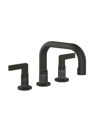 Miscelatore Lavabo Gessi serie Inciso 3 fori cod.58011 con scarico e flessibili di collegamento - Kallea
