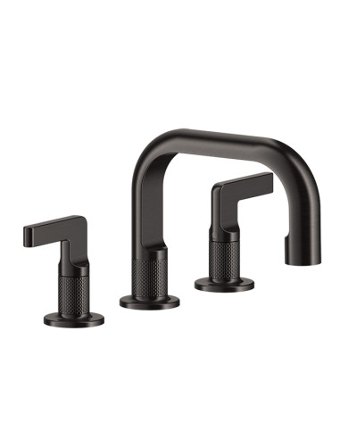 Miscelatore Lavabo Gessi serie Inciso 3 fori cod.58011 con scarico e flessibili di collegamento - Kallea