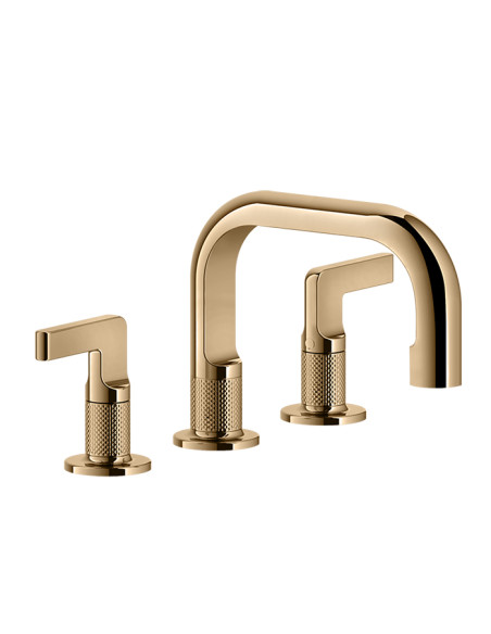 Miscelatore Lavabo Gessi serie Inciso 3 fori cod.58011 con scarico e flessibili di collegamento - Kallea