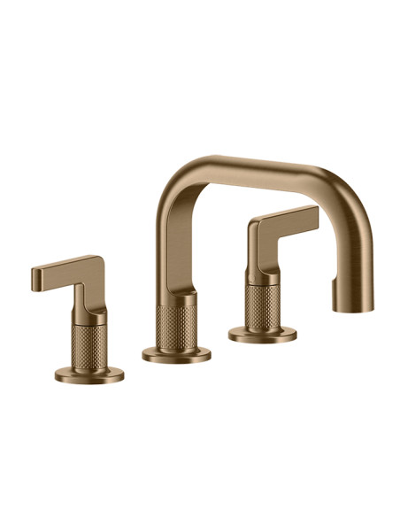 Miscelatore Lavabo Gessi serie Inciso 3 fori cod.58011 con scarico e flessibili di collegamento - Kallea