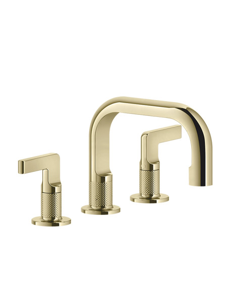Miscelatore Lavabo Gessi serie Inciso 3 fori cod.58011 con scarico e flessibili di collegamento - Kallea