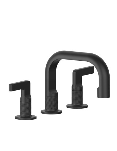 Miscelatore Lavabo Gessi serie Inciso 3 fori cod.58011 con scarico e flessibili di collegamento - Kallea