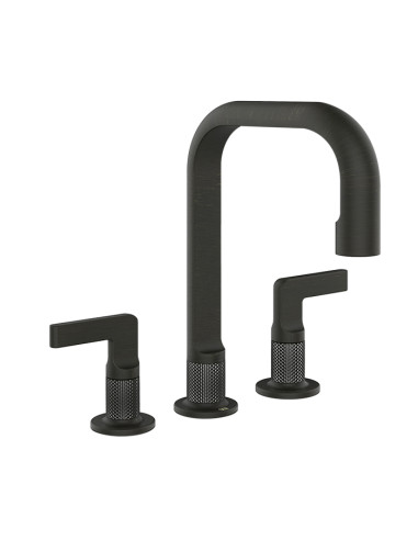 Miscelatore Lavabo Gessi serie Inciso 3 fori cod.58013 Medio con scarico e flessibili di collegamento - Kallea
