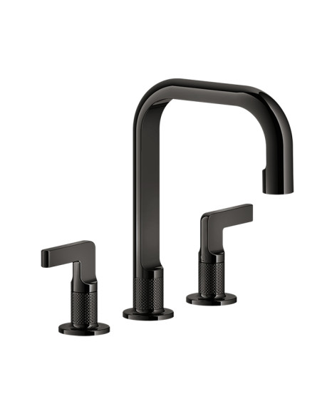 Miscelatore Lavabo Gessi serie Inciso 3 fori cod.58013 Medio con scarico e flessibili di collegamento - Kallea