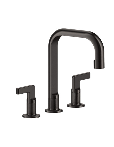 Miscelatore Lavabo Gessi serie Inciso 3 fori cod.58014 Medio senza scarico con flessibili di collegamento - Kallea