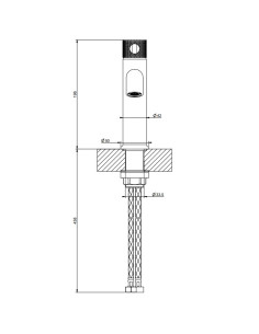 Miscelatore Lavabo Gessi serie Inciso cod.58002 senza scarico con flessibili di collegamento - Kallea 2
