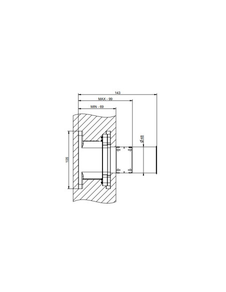 Miscelatore Gessi a incasso per lavabo canna corta serie Inciso cod.58088 + 54198 con parte incasso senza scarico - Kallea