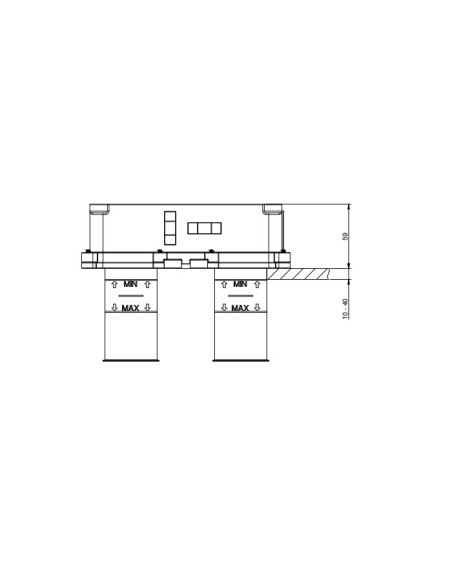 Miscelatore Gessi a incasso per lavabo canna corta serie Inciso cod.58088 + 54198 con parte incasso senza scarico - Kallea