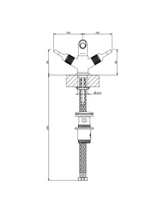 Gruppo bidet Gessi serie Inciso cod.58027 con scarico e flessibili di collegamento - Kallea 2