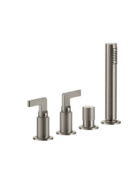Gruppo Vasca Gessi serie Inciso 4 fori cod. 58043 deviatore flessibile 1,50 m e doccetta anticalcare - Kallea