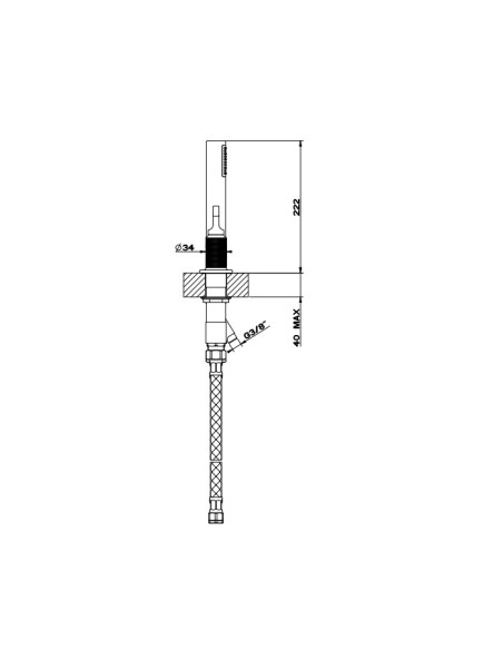 Gruppo Vasca Gessi serie Inciso 4 fori cod. 58043 deviatore flessibile 1,50 m e doccetta anticalcare - Kallea