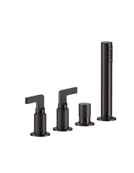 Gruppo Vasca Gessi serie Inciso 4 fori cod. 58043 deviatore flessibile 1,50 m e doccetta anticalcare - Kallea