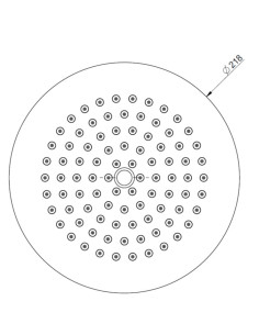 Soffione Gessi a soffitto serie Inciso cod.58186 Ø 21,8 cm orientabile anticalcare - Kallea 2