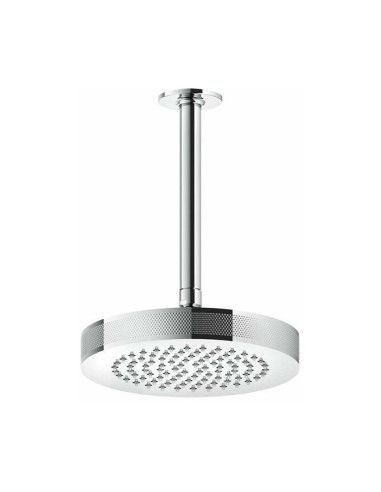 Soffione Gessi a soffitto serie Inciso cod.58188 Ø 21,8 cm orientabile anticalcare, altezza braccio personalizzabile - Kallea