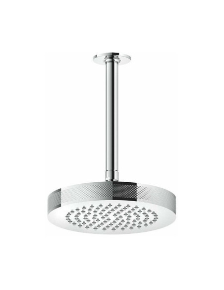Soffione Gessi a soffitto serie Inciso cod.58188 Ø 21,8 cm orientabile anticalcare, altezza braccio personalizzabile - Kallea