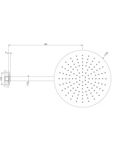 Soffione Gessi a Parete serie Inciso cod.58248 Ø 30 cm orientabile anticalcare - Kallea 2