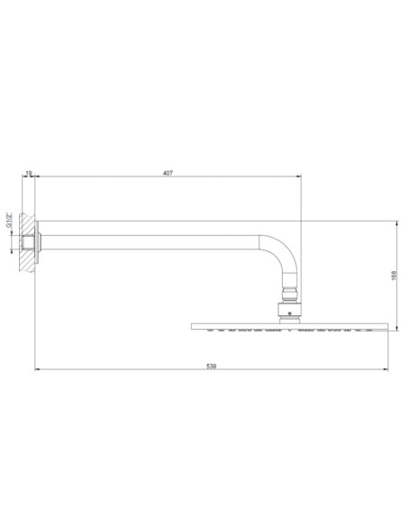 Soffione Gessi a Parete serie Inciso cod.58248 Ø 30 cm orientabile anticalcare - Kallea