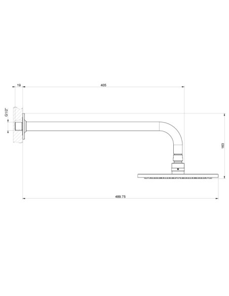 Soffione Gessi a parete serie Inciso cod.58148 Ø 20,1 cm orientabile anticalcare - Kallea