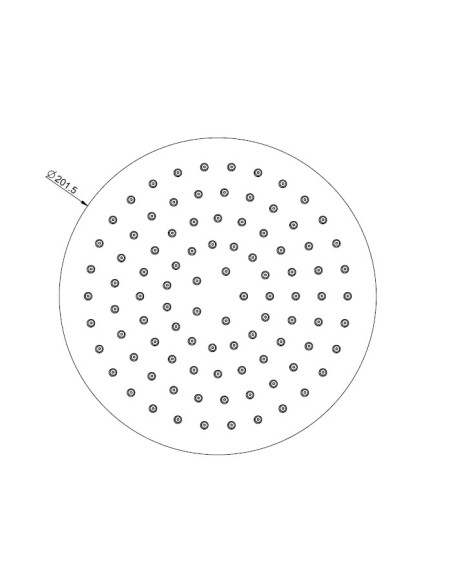 Soffione Gessi a soffitto serie Inciso cod.58150 Ø 20 altezza personalizzabile min. 8,5 - max. 18,6 cm orientabile anticalcar...