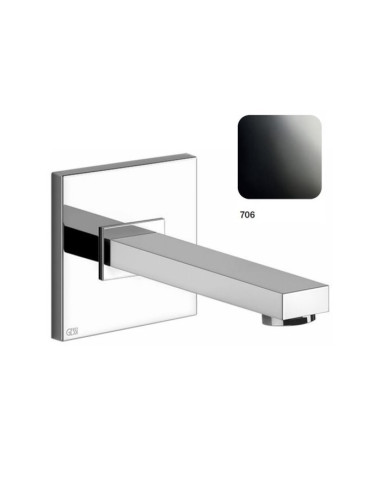 Bocca Gessi a muro lavabo canna regolabile serie Rettangolo K cod.20118 senza scarico - Kallea