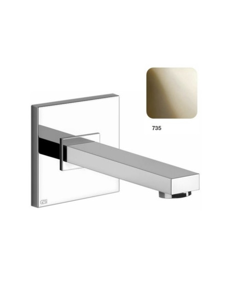 Bocca Gessi a muro lavabo canna regolabile serie Rettangolo K cod.20118 senza scarico - Kallea