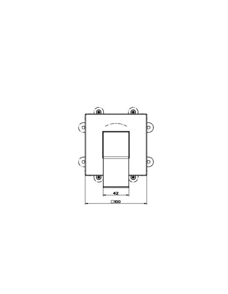 Parte esterna Gessi Miscelatore a parete 1 via serie Rettangolo K cod.53109 incasso cod.46112 - Kallea