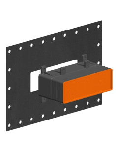 Miscelatore Gessi a parete con bocca media serie Rettangolo K parte esterna cod.53088 incasso cod.44697 - Kallea 2