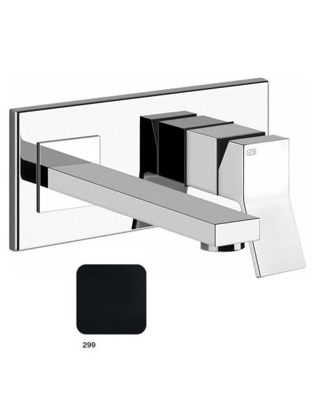 Miscelatore Gessi a parete con bocca media serie Rettangolo K parte esterna cod.53088 incasso cod.44697 - Kallea