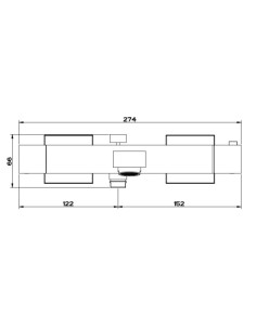 Miscelatore Termostatico Gessi esterno vasca serie Rettangolo K cod.20111 con deviatore automatico bagno/doccia - Kallea 2